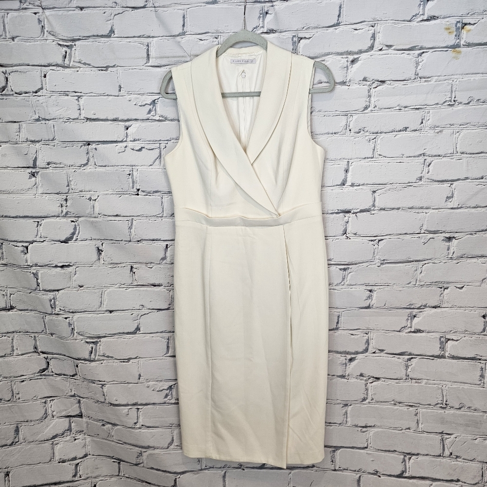 Black Halo White Sheath Dress